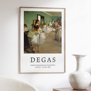 Degas Exhibition Poster: The Dance Class Print, Museum Quality, Impressionism Art, Vintage Ballerinas, Home Wall Decor, Art Prints