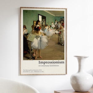 Edgar Degas Dance Class Impressionist Exhibition Museum Poster | Multiple Sizes | Free Delivery | Art Print Wall Decor