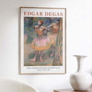 Edgar Degas Two Dancers Impressionist Exhibition Museum Poster | Multiple Sizes | Art Print Wall Decor | Free Delivery
