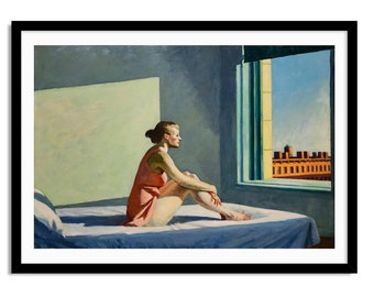 Edward Hopper Morning Sun Art Print, Museum Quality Wall Decor, Fine Art Poster for Home or Office, Classic American Art Reproduction