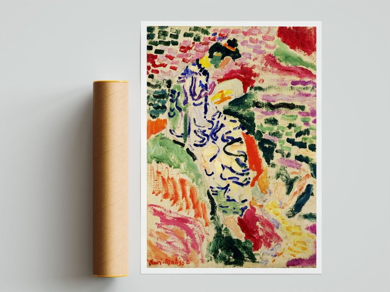 Matisse konsttryck, Kvinna vid vattnet, Museumsaffisch, Matisse La Japonaise i Collioure, Heminredning, Väggkonst bild 8