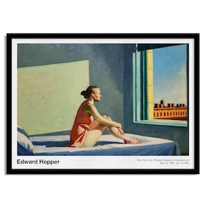 Edward Hopper Morning Sun Poster, Museum Quality Wall Decor, Fine Art Poster for Home or Office, Classic American Art Reproduction