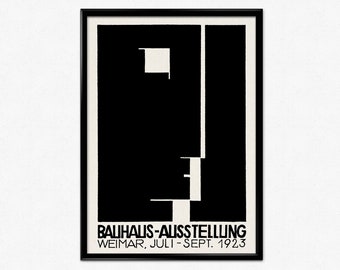 Bauhaus Exhibition Poster, Bauhaus Austellung Weimar 1923, Vintage Exhibition Poster, Retro Home Decor, Wall Art