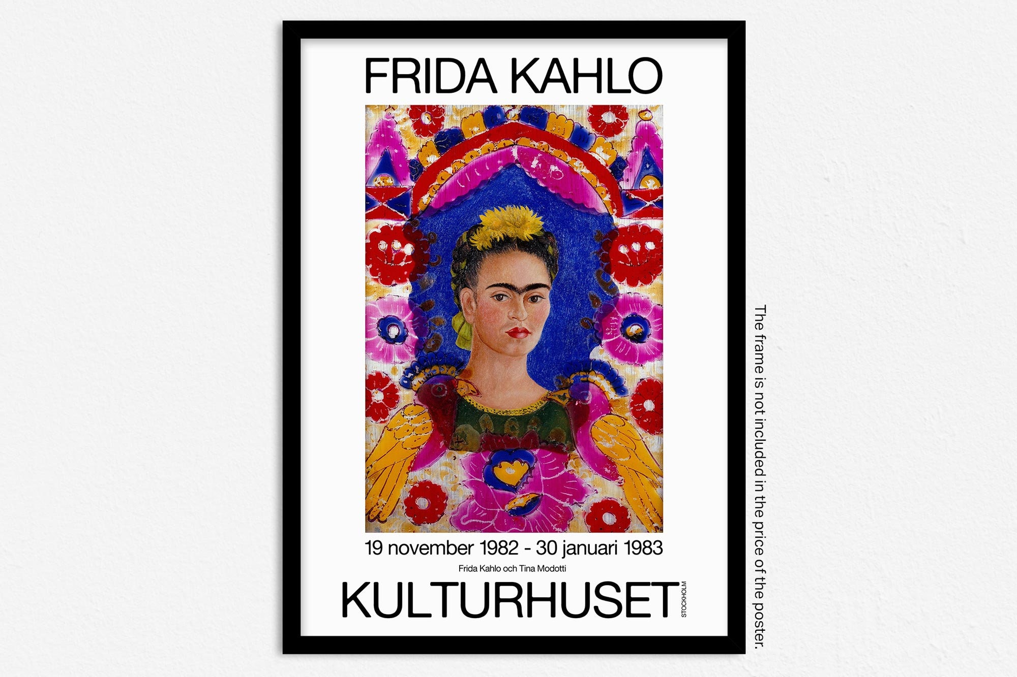 Frida Kahlo Exhibition Poster the Frame Self Portrait Etsy UK