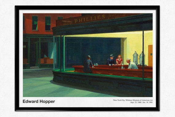 Edward Hopper Exhibition Nighthawks - Etsy 日本