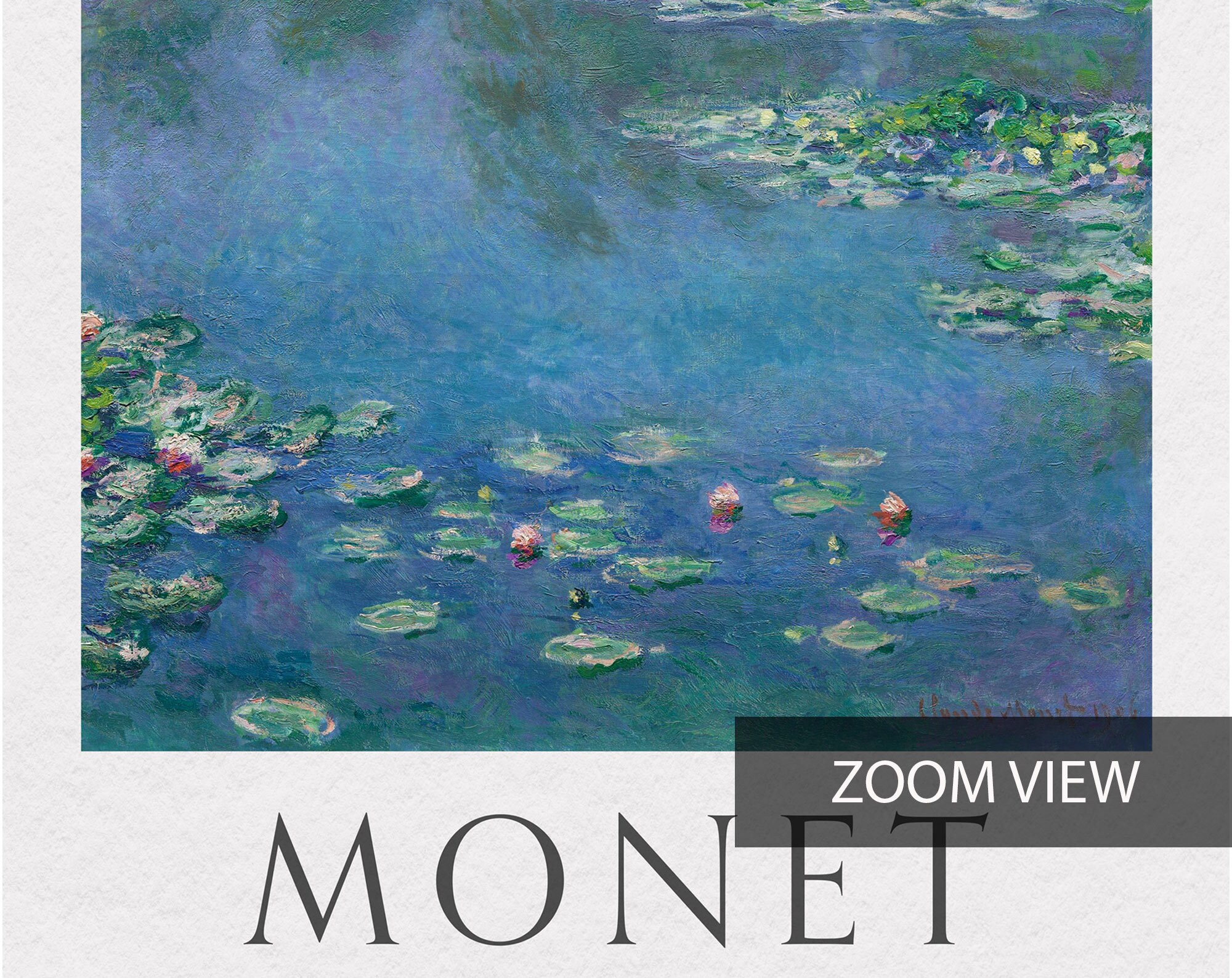 Exhibition Poster Claude Water Lilies Etsy