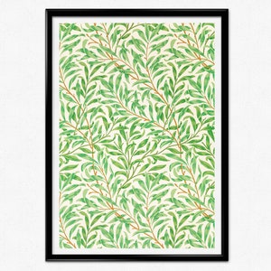 William Morris Exhibition Poster, William Morris Willow Bough Print, Flower Pattern, No Text, Art Nouveau, Vintage Pattern, Home Decor,