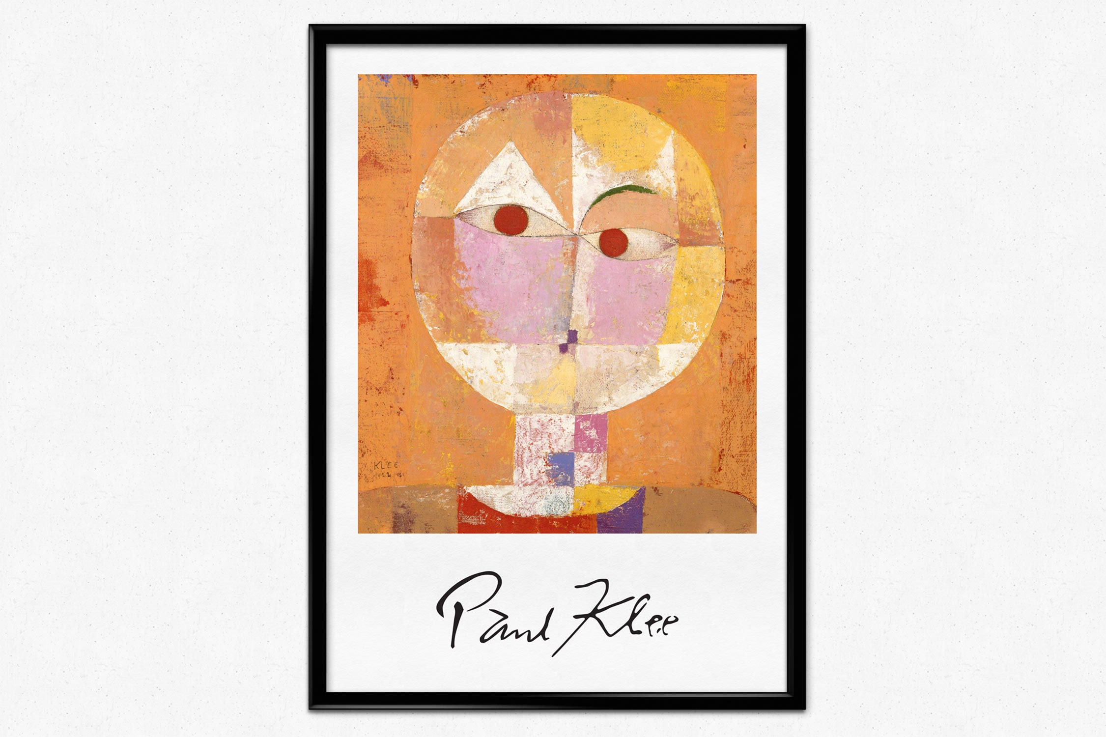Paul Klee Exhibition Poster, Paul Klee Art Print, Senecio