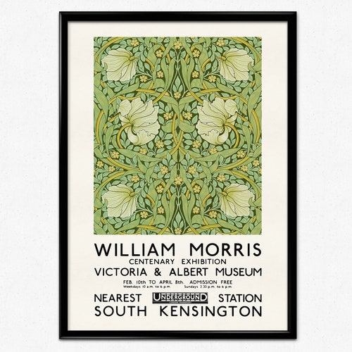 William Morris Art Print Exhibition Poster Arts and Crafts Etsy