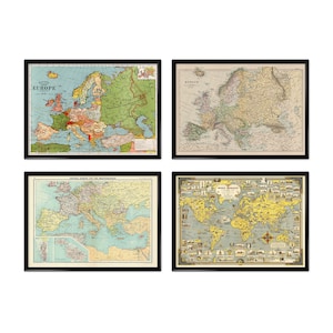 Mappe d'epoca Storia Mappe antiche, Atlante mondiale, Vecchie mappe d'Europa di Bacon, Meraviglie del mondo, Geografia Stampa Decorazione per la casa Arte murale