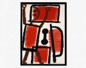 Paul Klee Print Exhibition Art Poster Abstract Painting Home Decor Bauhaus Abstract Locksmith Painting Mid Century Modern Wall Art