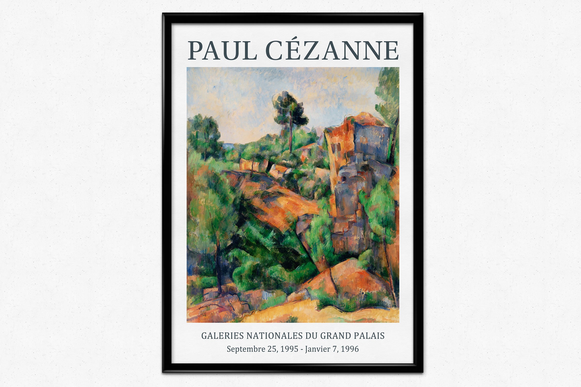 Cézanne Exhibition Poster, Paul Cezanne Bibémus Quarry Art Print ...