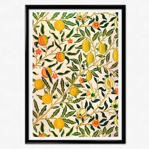William Morris-behang, citrusvruchten Art Print, Arts and Craft-beweging, Art Nouveau, Morris-poster, woondecoratie, kunst aan de muur