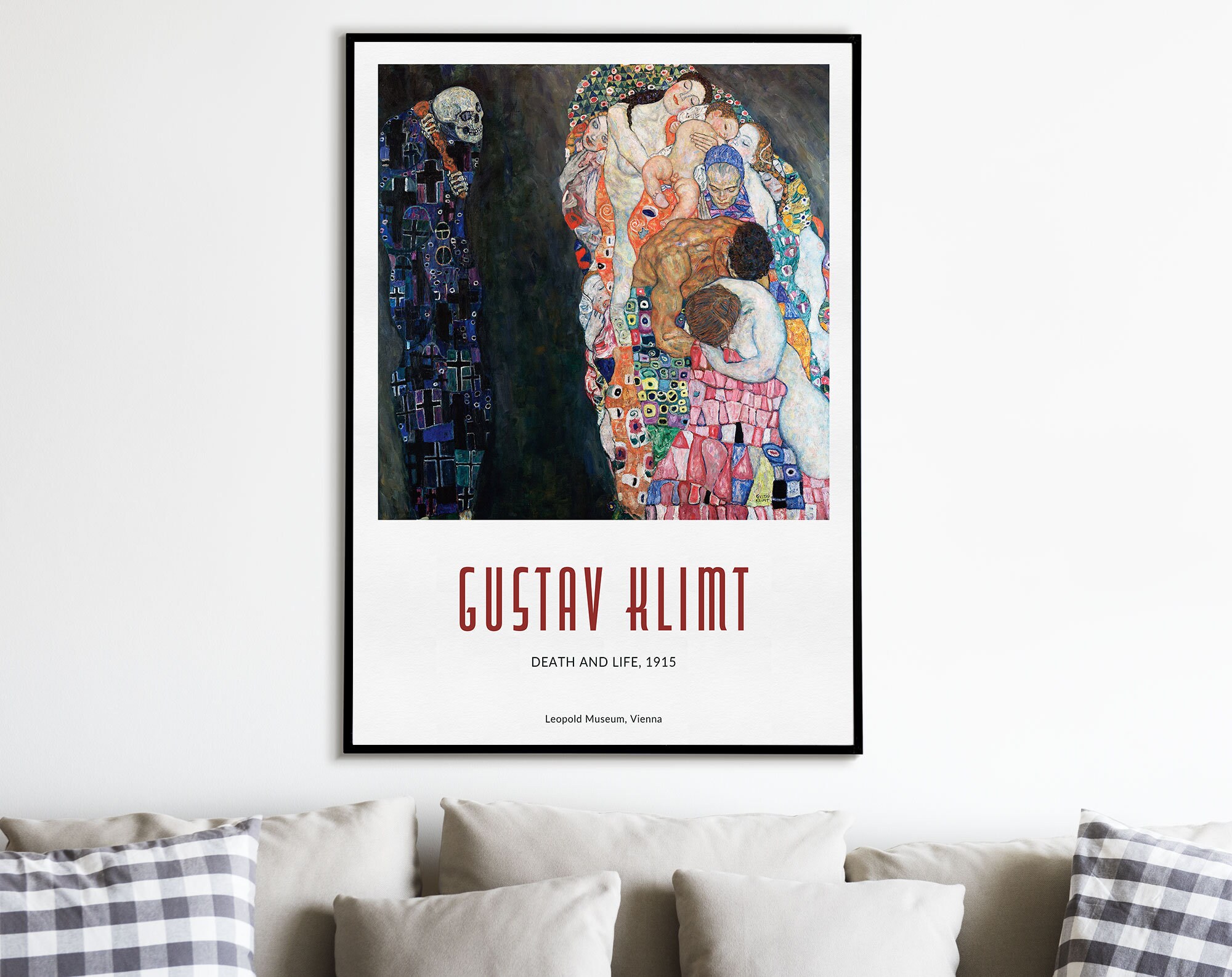 Gustav Klimt Poster Klimt Art Print Death and Life - Etsy UK