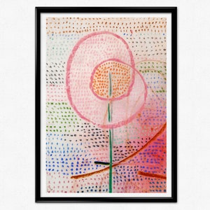 Paul Klee Exhibition Poster, Klee Art Print, Blossoming, Abstract Floral Painting, Flower, Botanical, Home Decor, Wall Art