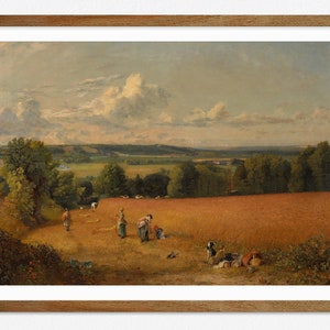 John Constable Gemälde, Bauernhaus Dekor, Weizenfeld John Constable, Vintage englische Landschaft, klassische Malerei für Wohnkultur, Geschenkidee
