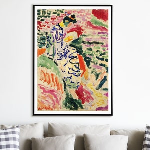 Matisse konsttryck, Kvinna vid vattnet, Museumsaffisch, Matisse La Japonaise i Collioure, Heminredning, Väggkonst bild 7