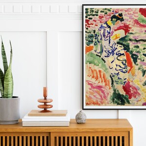 Matisse konsttryck, Kvinna vid vattnet, Museumsaffisch, Matisse La Japonaise i Collioure, Heminredning, Väggkonst bild 5