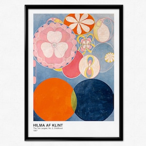 Hilma Klint Print, Exhibition Poster, The Ten Largest Paintings for the Temple, Abstract Spiritual Wall Art, Modern Home Decor, No.2