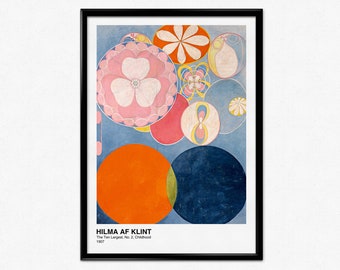 Stampa d/'Arte Astratta Disegno di Arte Moderna Senza Cornice Decorazione O 60x90cm Stampa Hilma AF Klint Hilma AF Klint HJGB Poster di AF Klint Arte Svedese Poster scandinavo