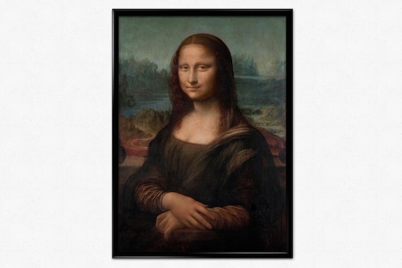 Classic Framed Leonardo da Vinci Mona Lisa Giclee Canvas Print 