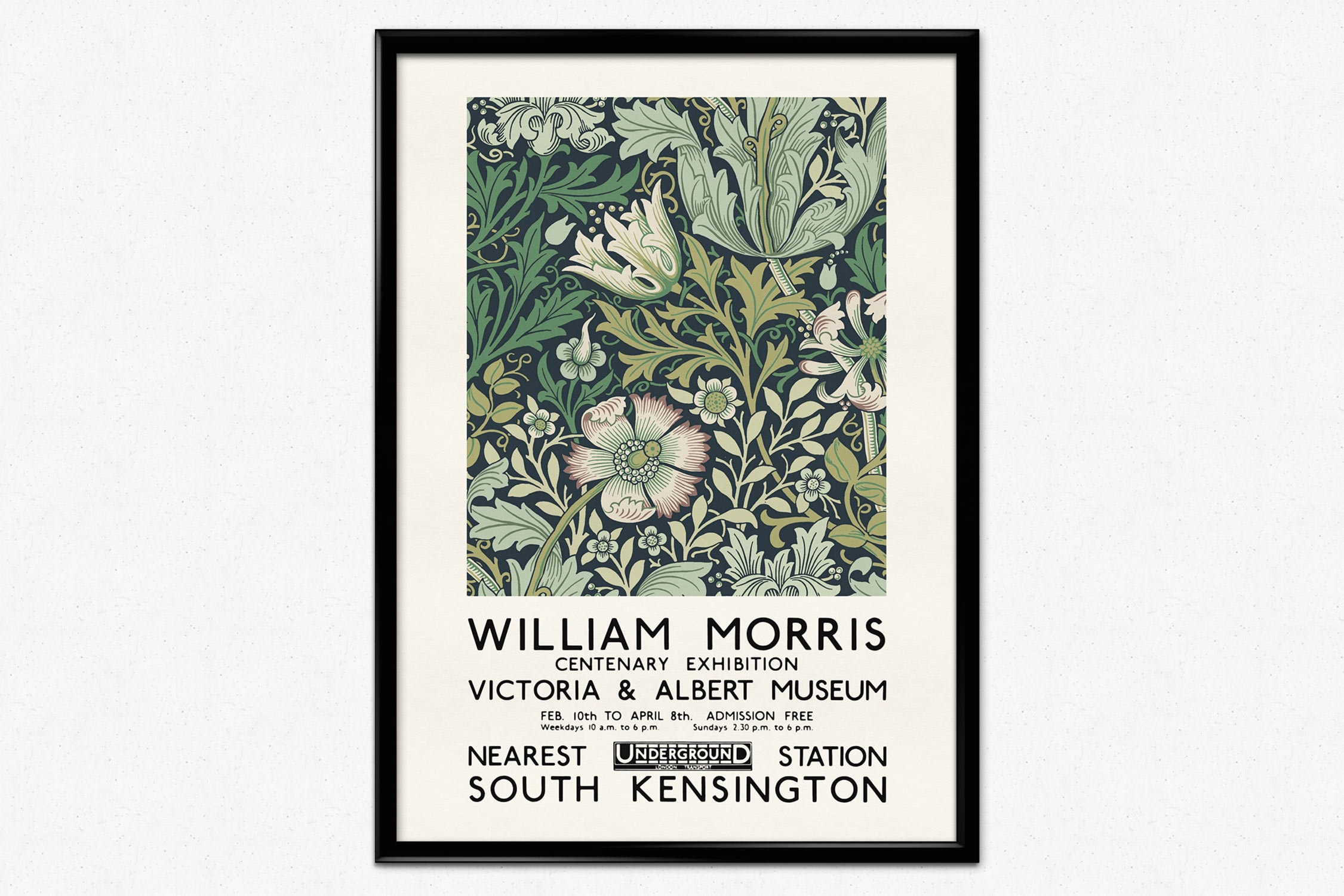 William Morris Print Set Gallery Wall, Exhibition Posters, Arts and ...