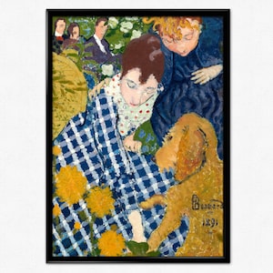 Pierre Bonnard Print, Art Poster, Women with a Dog,  Female Portrait, Home Decor, Wall Art without Text, Gift Idea