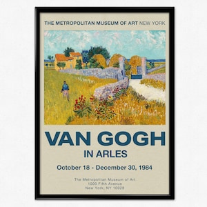 Van Gogh Exhibition Poster, Vincent Van Gogh Farmhouse in Provence, In Arles, Museum Print, Home Decor, Wall Art, 1888
