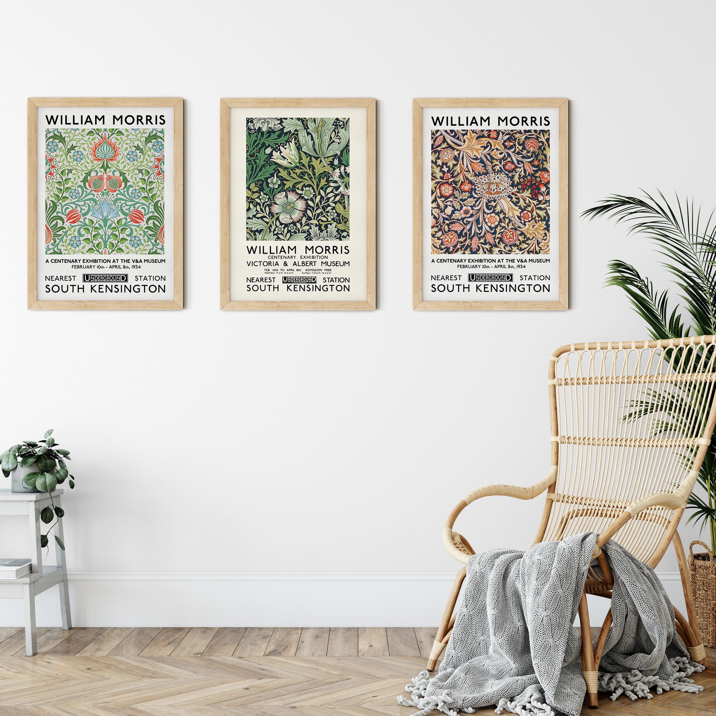 William Morris Print Set Gallery Wall, Exhibition Posters, Arts and ...
