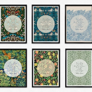 William Morris Quote Poster, Art Nouveau Print, Arts and Crafts, Have Nothing Quote, Floral Posters, Vintage Art, Home Decor, Wall Art