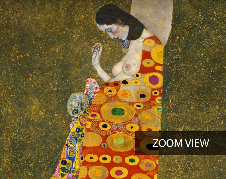Gustav Klimt Poster Gustav Klimt Hope Print Exhibition Etsy