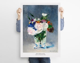 エドゥアール・マネ、花瓶のバラとチューリップ、希少な画集より エドゥアール・マネの生涯と作品の特徴・代表作・有名絵画を解説