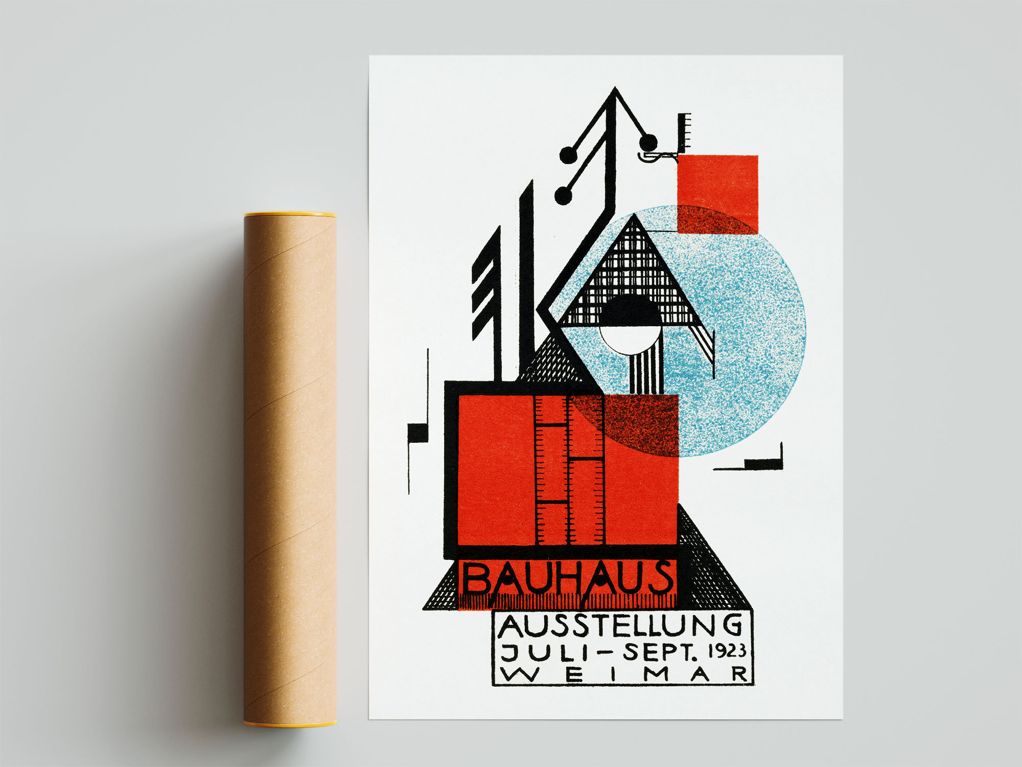 Bauhaus Poster Vintage Exhibition Print, Bauhaus Austellung Weimar ...
