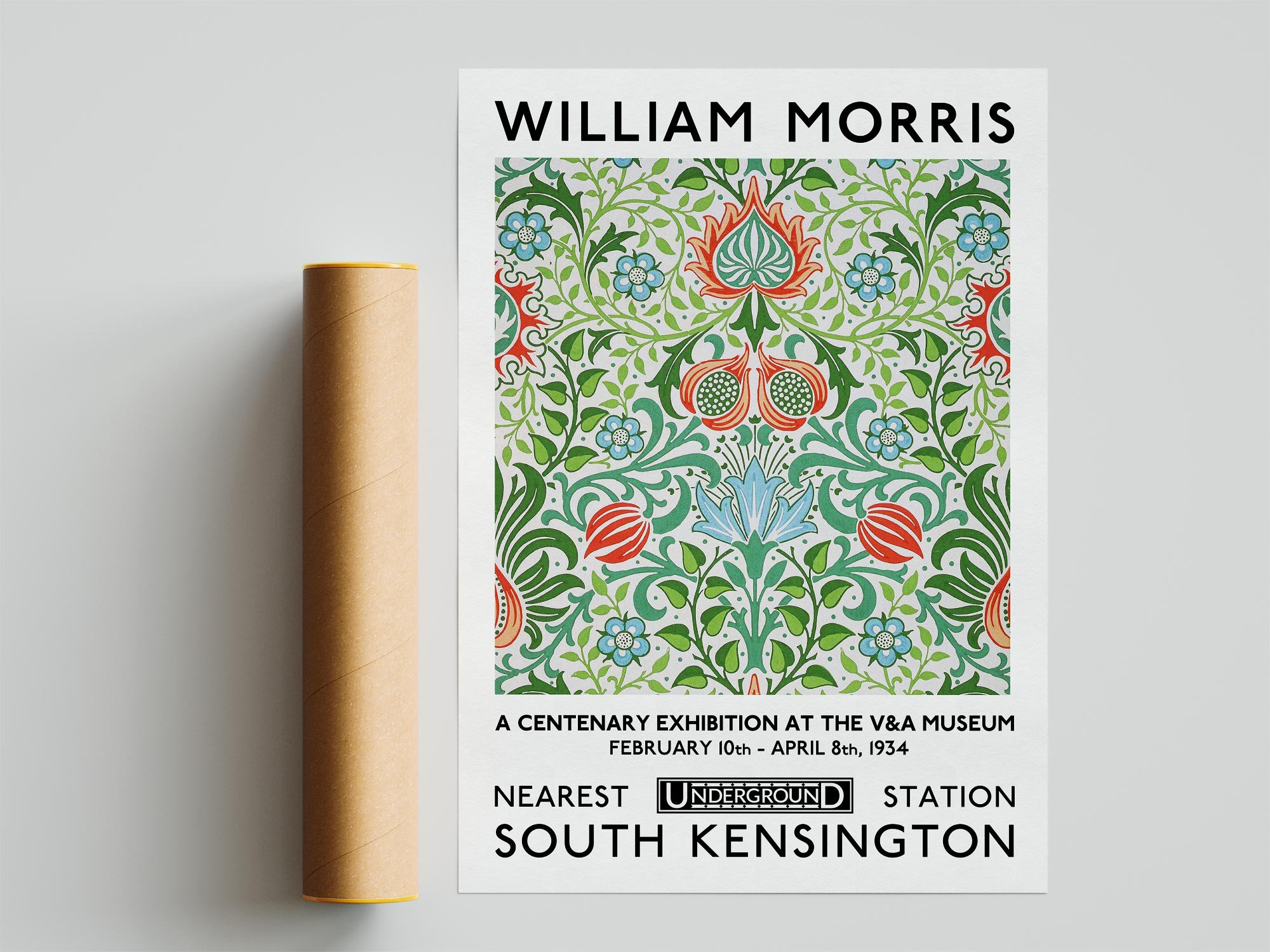 William Morris Set of 3 Art Prints, William Morris Exhibition Posters ...