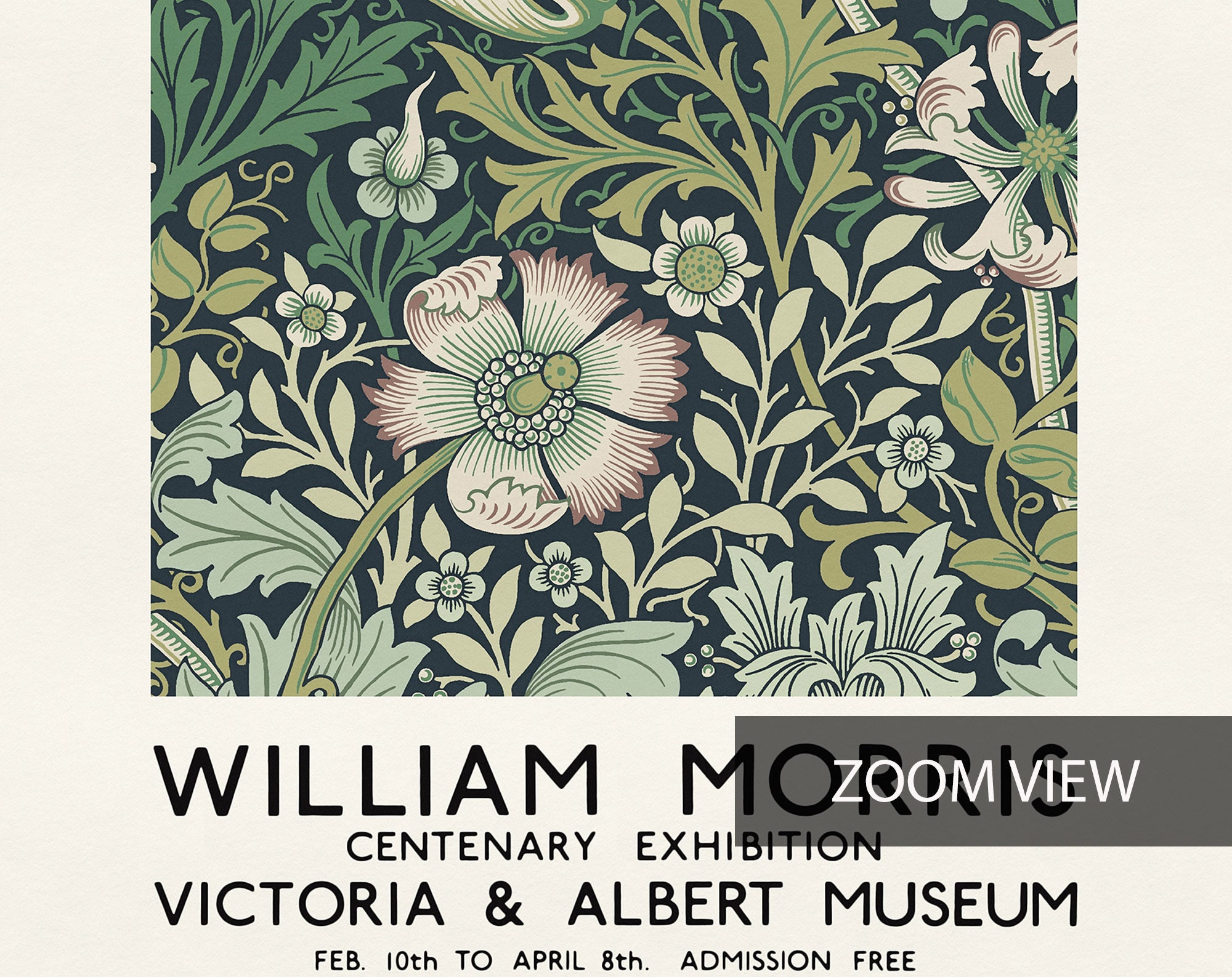 William Morris V&A Museum Exhibition Poster - Acanthus