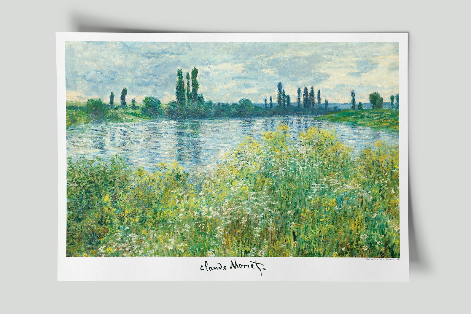 Monet Exhibition Poster Claude Monet Banks of the Seine | Etsy