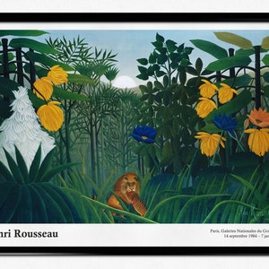 Henri Rousseau Poster, Rousseau Print, The Repast of the Lion, Impressionism, Avant-Garde, Jungle, Abstract Painting, Home Decor, Wall Art