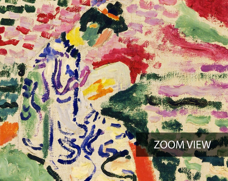 Matisse konsttryck, Kvinna vid vattnet, Museumsaffisch, Matisse La Japonaise i Collioure, Heminredning, Väggkonst bild 3