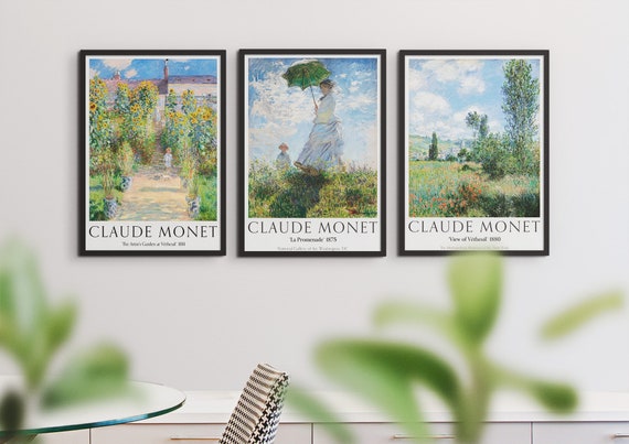 クロード・モネのプリントセット、モネ展ポスターセット、モネの絵画 
