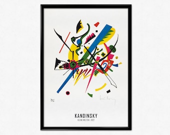 Kandinsky Exhibition Poster, Wassily Kandinsky Print, Kleine Welten 1, Small Worlds, Vintage Exhibition Print, Bauhaus, Abstract, Home Decor