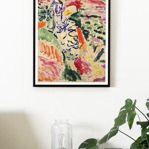 Matisse konsttryck, Kvinna vid vattnet, Museumsaffisch, Matisse La Japonaise i Collioure, Heminredning, Väggkonst bild 4