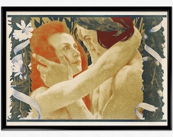 Desfontaines Jugendstil Poster, Kunstdruck, Enigma (L'Estampe Moderne) von Henri Jules Ferdinand Bellery-Desfontaines, Dekoration, Wandkunst