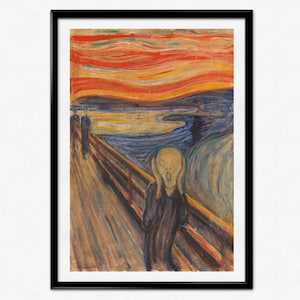 Edvard Munch The Scream Poster, The Scream Print, Expressionism, Der Schrei der Natur, Retro Home Decor, Wall Art, Munch 1893