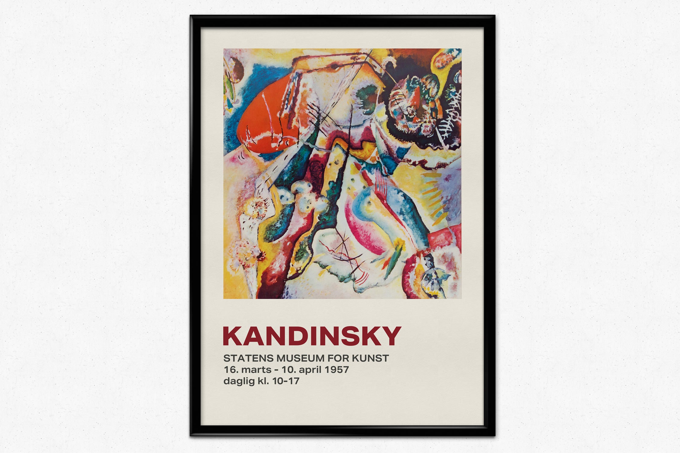 Kandinsky Exhibition Poster Mid Century Modern Art Print Etsy