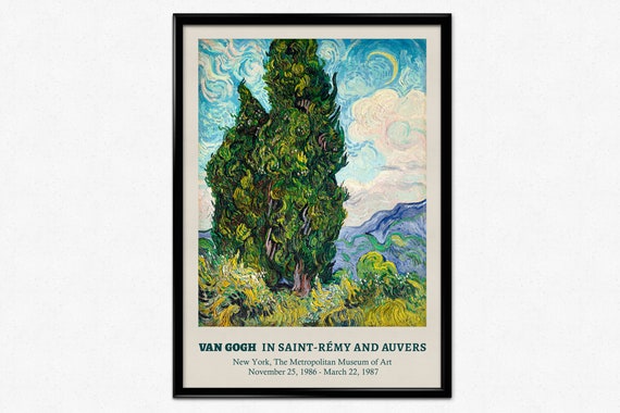 Vintage 1987 Vincent Van Gogh “Irises” Met Museum Art Exhibition Poster Vintage 1987 Vincent Van Gogh “Irises” Met Museum Art Exhibition Poster