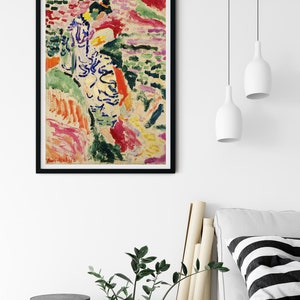 Matisse konsttryck, Kvinna vid vattnet, Museumsaffisch, Matisse La Japonaise i Collioure, Heminredning, Väggkonst bild 2