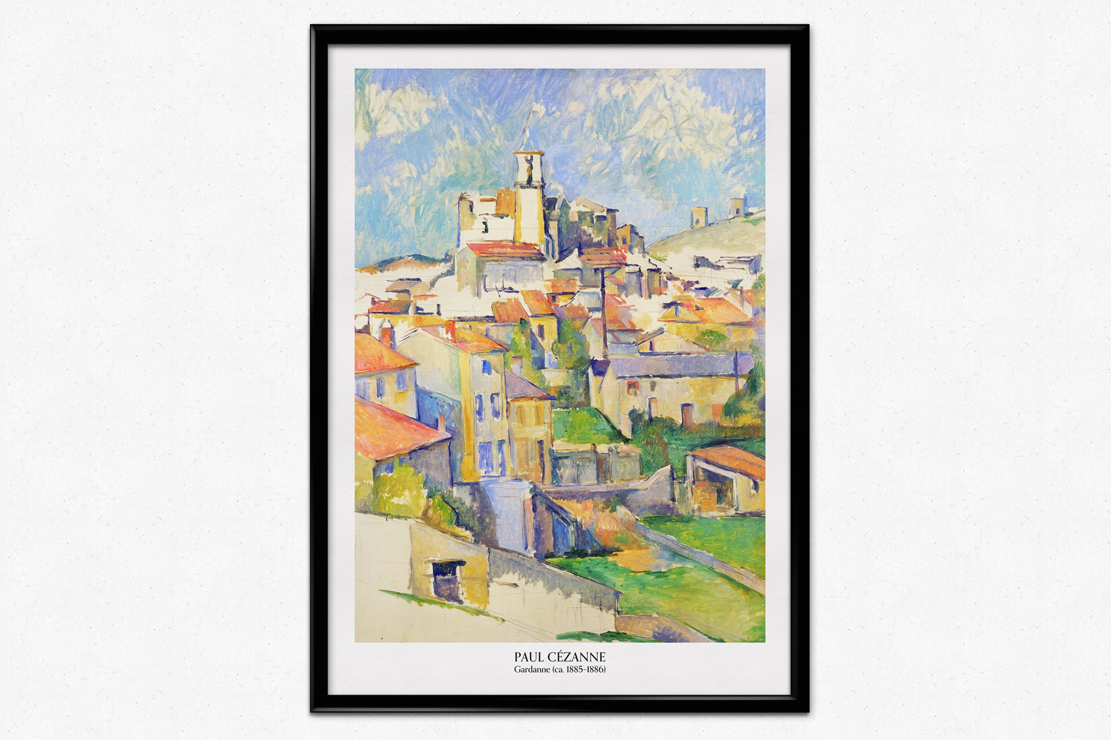セザンヌ展ポスター、ポール・セザンヌ・ガルダンヌ版画、印象派、風景