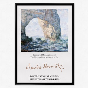 Monet Exhibition Print, Claude Monet Poster, The Manneporte, Étretat, French Wall Art, Giverny Landscape Painting, Home Decor