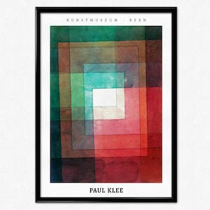 Paul Klee Exhibition Poster, Kunstmuseum Bern, Paul Klee Exhibition Print, Polyphony Framing White 1930, Home Decor