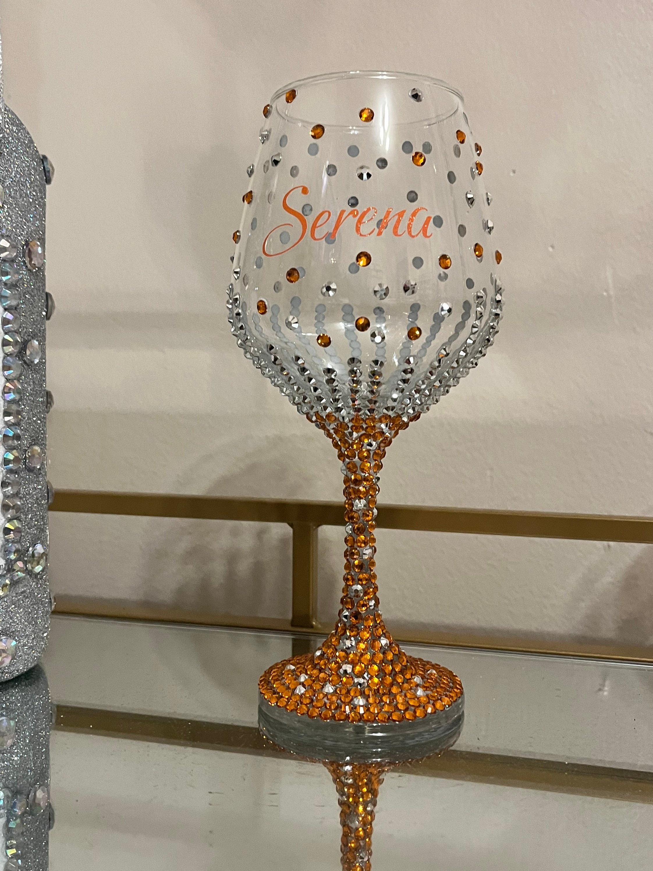 Orecchini Donna A Forma Di Calice Di Vino E Champagne Con Perle E Strass - Gioielli Eleganti Per Festa E Regalo